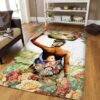African Woman Flower Rug Sport Decor Gift Floor Decor Living Room Carpet Rug Area Rug - 0e53547764f5