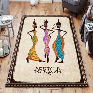 African Woman Rug Sport Decor Gift Floor Decor Living Room Carpet Rug Area Rug - e077cb0fec64