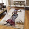 African Woman Rug Sport Decor Gift Floor Decor Living Room Carpet Rug Area Rug - 009290fb8285
