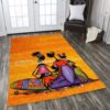 African Woman Painting Rug Sport Decor Gift Floor Decor Living Room Carpet Rug Area Rug - 08dd5de96fad