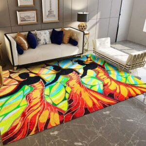 African Women Dancing Rug Sport Decor Gift Floor Decor Living Room Carpet Rug Area Rug - e08d52e8f9e1