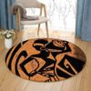 African Women Round Carpet Floor Rug Living Room Bedroom Decor Round Area Rug Carpet