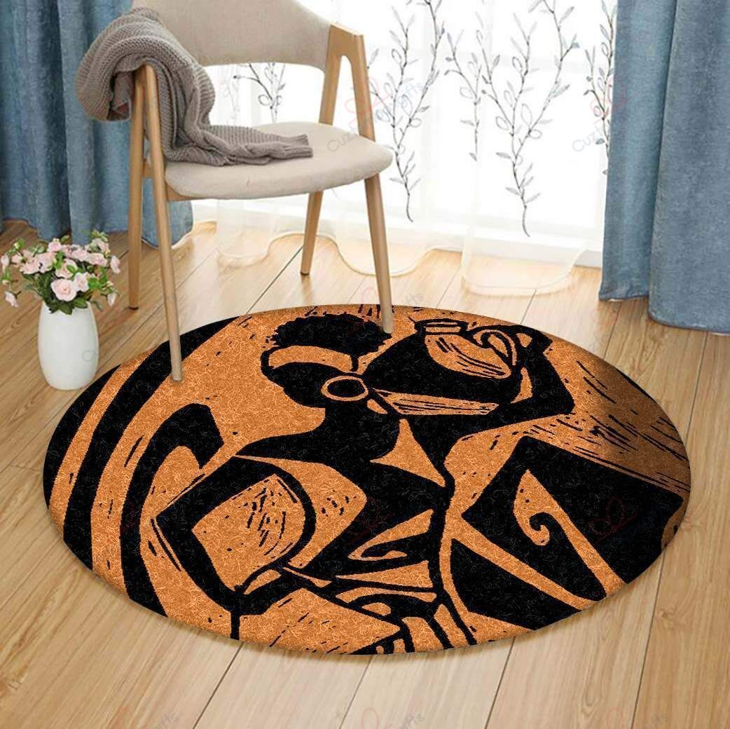 African Women Round Carpet Floor Rug Living Room Bedroom Decor Round Area Rug Carpet African Women Round Carpet Floor Rug Living Room Bedroom Decor Round Area Rug Carpet