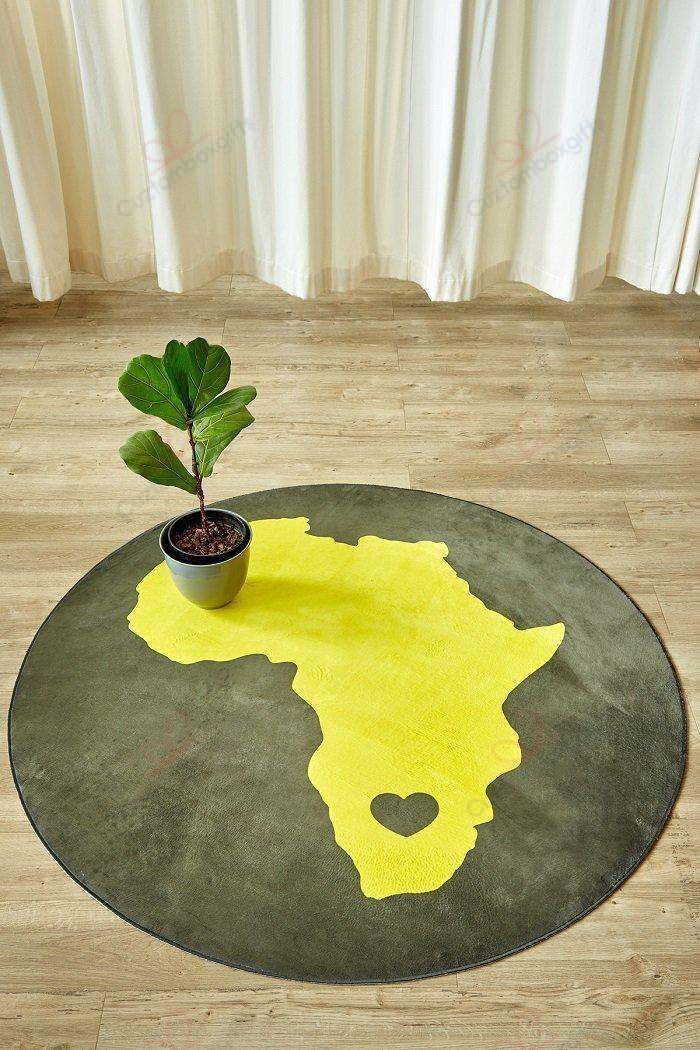 African Yellow Round Carpet Floor Rug Living Room Bedroom Decor Round Area Rug Carpet African Yellow Round Carpet Floor Rug Living Room Bedroom Decor Round Area Rug Carpet