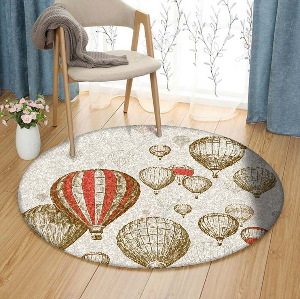 Air Balloon Round Carpet Floor Rug Living Room Bedroom Decor Round Area Rug Carpet Air Balloon Round Carpet Floor Rug Living Room Bedroom Decor Round Area Rug Carpet