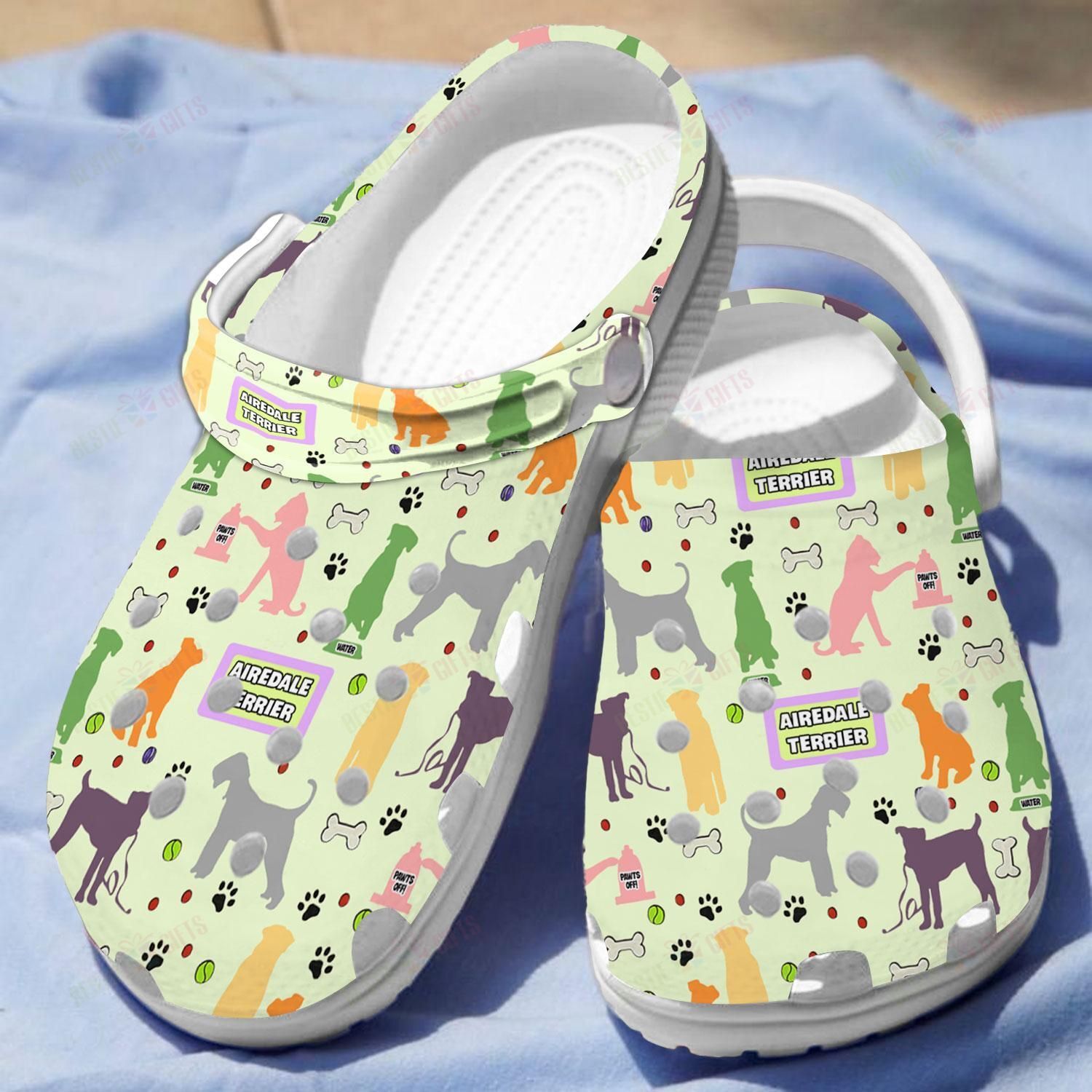 Airedale Terrier Camo Crocs Clog Classic Clogs Shoes Airedale Terrier Camo Crocs Clog Classic Clogs Shoes
