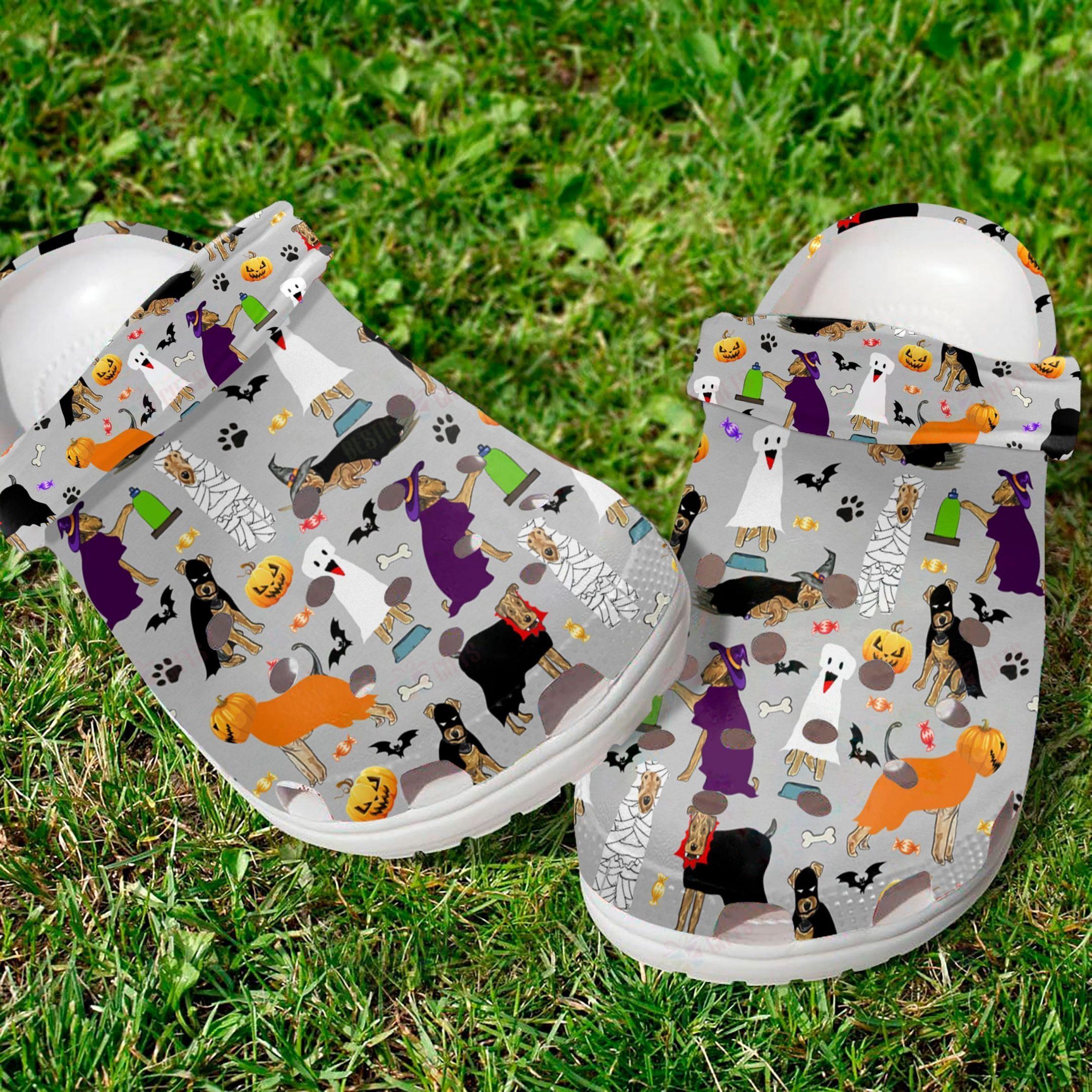 Airedale Terrier Halloween Crocs Clog Classic Clogs Shoes Airedale Terrier Halloween Crocs Clog Classic Clogs Shoes