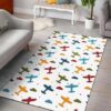 Airplane Pattern 6 Rug Sport Decor Gift Floor Decor Living Room Carpet Rug Area Rug - b2f62aecd323