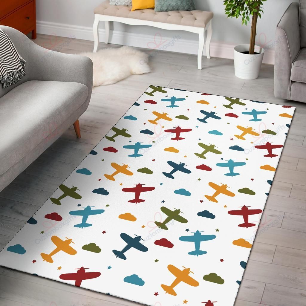 Airplane Pattern 6 Rug Sport Decor Gift Floor Decor Living Room Carpet Rug Area Rug - b2f62aecd323 Airplane Pattern 6 Rug Sport Decor Gift Floor Decor Living Room Carpet Rug Area Rug - b2f62aecd323