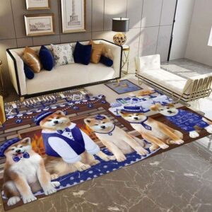 Akita Happy Hanukkah Rug Sport Decor Gift Floor Decor Living Room Carpet Rug Area Rug - 928fedebab6e