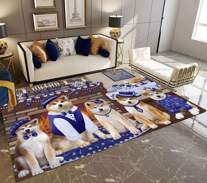 Akita Happy Hanukkah Rug Sport Decor Gift Floor Decor Living Room Carpet Rug Area Rug - 928fedebab6e Akita Happy Hanukkah Rug Sport Decor Gift Floor Decor Living Room Carpet Rug Area Rug - 928fedebab6e