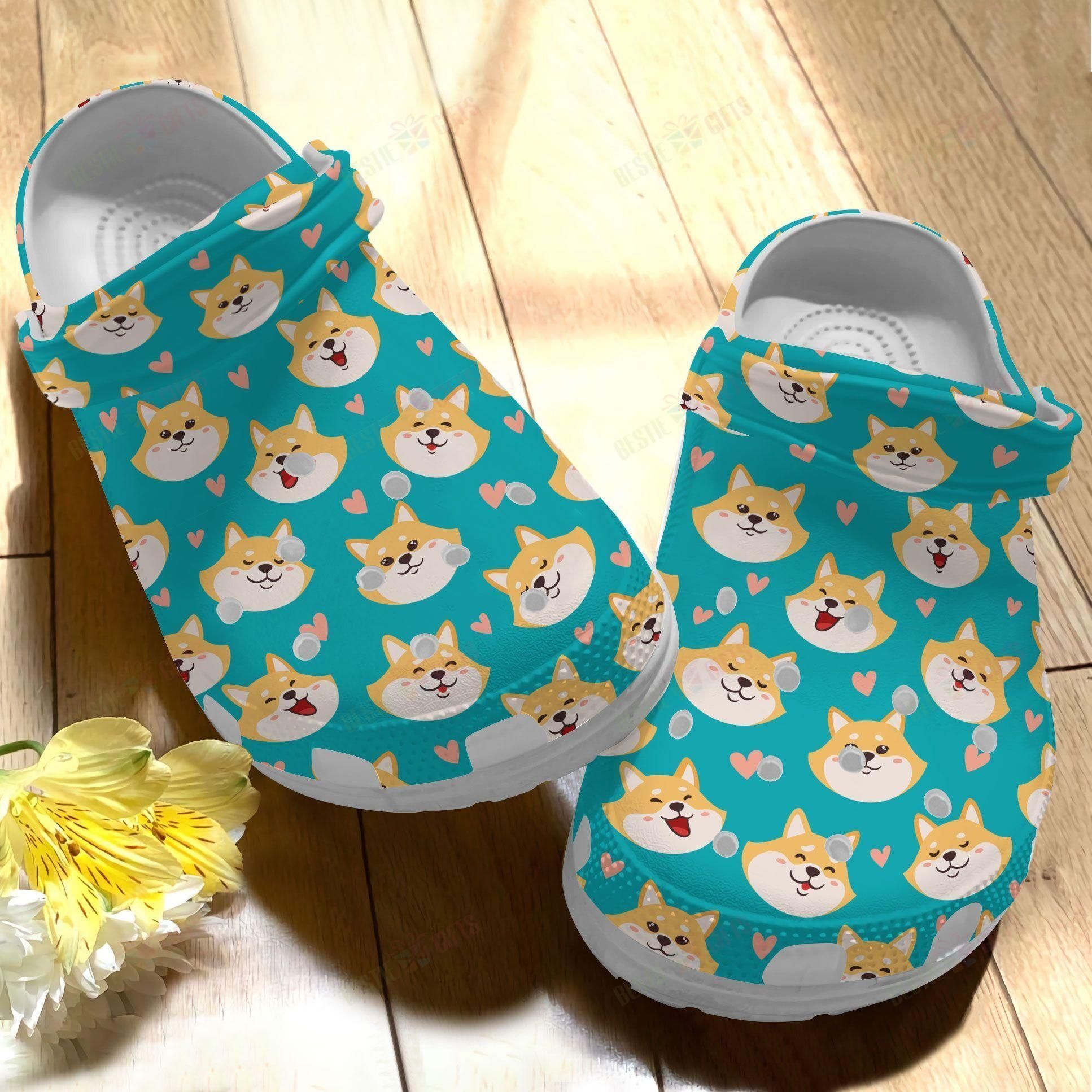 Akita Inu Crocs Clog Classic Clog Akita Smile Shoes Akita Inu Crocs Clog Classic Clog Akita Smile Shoes