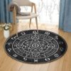 Alchemical Sigil Round Carpet Floor Rug Living Room Bedroom Decor Round Area Rug Carpet