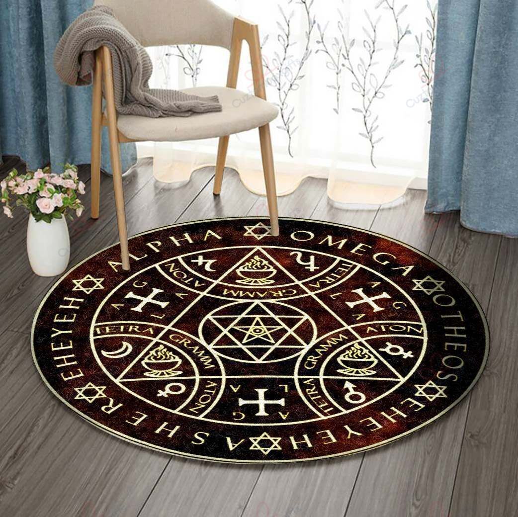 Alchemist Round Carpet Floor Rug Living Room Bedroom Decor Round Area Rug Carpet Alchemist Round Carpet Floor Rug Living Room Bedroom Decor Round Area Rug Carpet