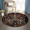 Alchemist Pattern Round Carpet Floor Rug Living Room Bedroom Decor Round Area Rug Carpet