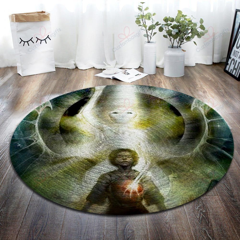 Alien Painting 1 Round Carpet Floor Rug Living Room Bedroom Decor Round Area Rug Carpet Alien Painting 1 Round Carpet Floor Rug Living Room Bedroom Decor Round Area Rug Carpet