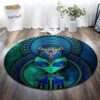 Alien Painting Round Carpet Floor Rug Living Room Bedroom Decor Round Area Rug Carpet