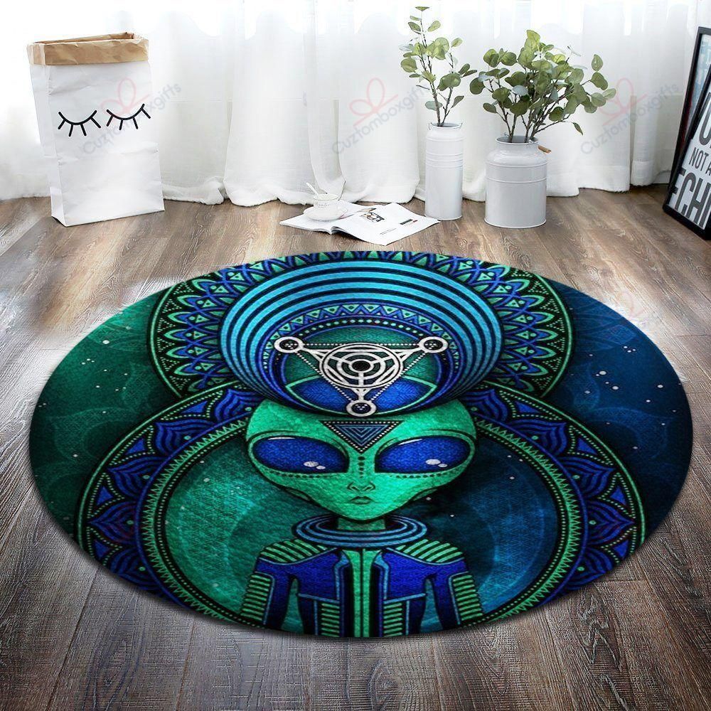 Alien Painting Round Carpet Floor Rug Living Room Bedroom Decor Round Area Rug Carpet Alien Painting Round Carpet Floor Rug Living Room Bedroom Decor Round Area Rug Carpet