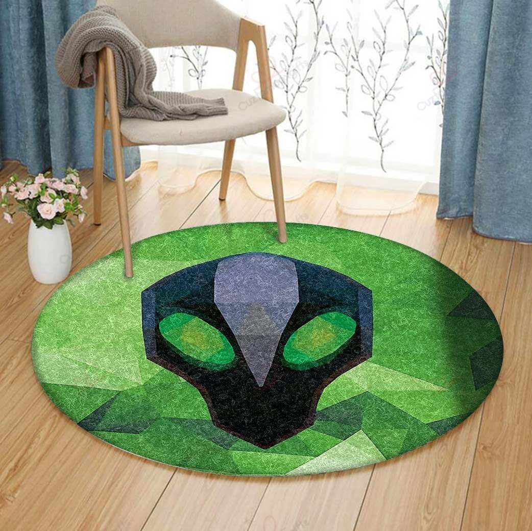 Alien Polygon Art Round Carpet Floor Rug Living Room Bedroom Decor Round Area Rug Carpet Alien Polygon Art Round Carpet Floor Rug Living Room Bedroom Decor Round Area Rug Carpet