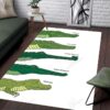 Alligators And Crocodiles Rectangle Rug Sport Decor Gift Floor Decor Living Room Carpet Rug Area Rug - f52089707148