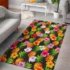 Aloha Hibiscus Pineapple Pattern Rug Sport Decor Gift Floor Decor Living Room Carpet Rug Area Rug - 9d159a34119a