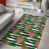 Aloha Skull Striped Pattern Rug Sport Decor Gift Floor Decor Living Room Carpet Rug Area Rug - c93ddb492b75