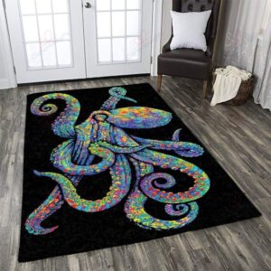 Alone Octopus Rug Sport Decor Gift Floor Decor Living Room Carpet Rug Area Rug - 83c49fe75fae