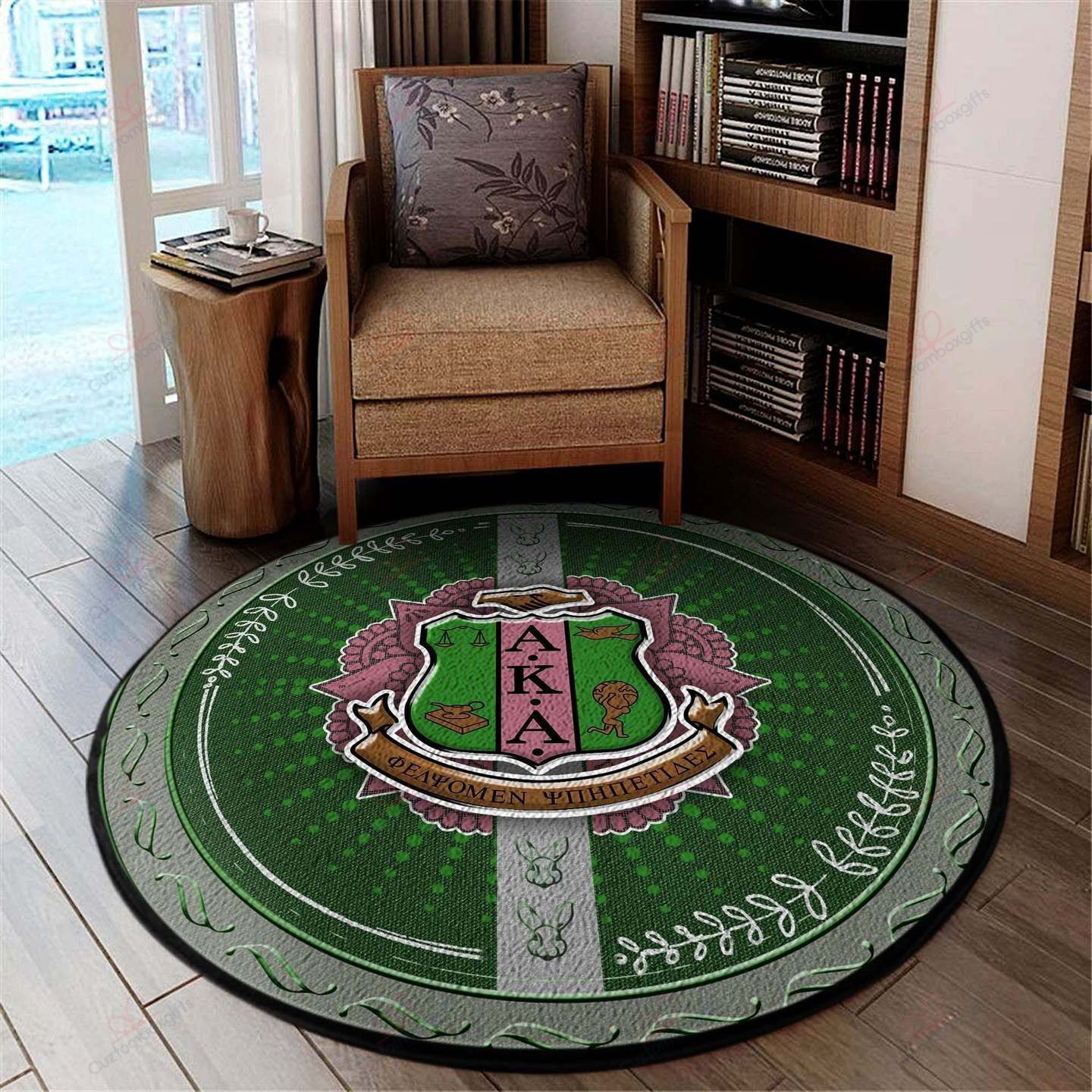 Alpha Kappa Alpha Round Carpet Floor Rug Living Room Bedroom Decor Round Area Rug Carpet Alpha Kappa Alpha Round Carpet Floor Rug Living Room Bedroom Decor Round Area Rug Carpet