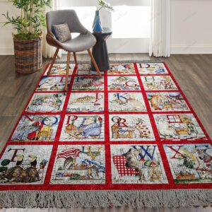 Alphabet Animal Rug Sport Decor Gift Floor Decor Living Room Carpet Rug Area Rug - ce7929469a4a