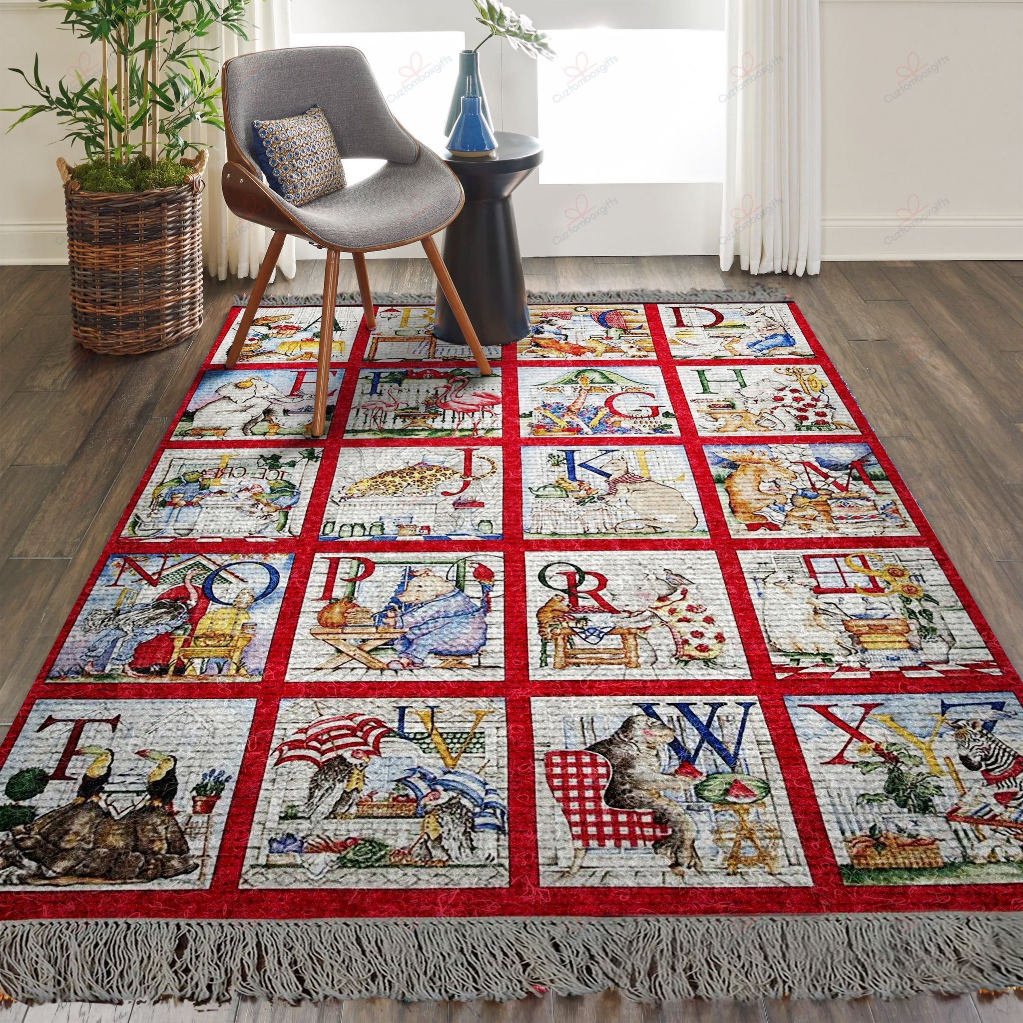 Alphabet Animal Rug Sport Decor Gift Floor Decor Living Room Carpet Rug Area Rug - ce7929469a4a Alphabet Animal Rug Sport Decor Gift Floor Decor Living Room Carpet Rug Area Rug - ce7929469a4a