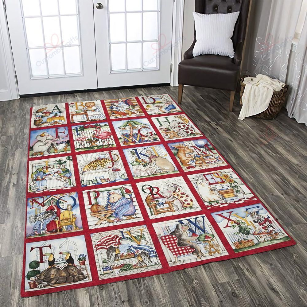 Alphabet Animal Rug Sport Decor Gift Floor Decor Living Room Carpet Rug Area Rug - afd888689bc8 Alphabet Animal Rug Sport Decor Gift Floor Decor Living Room Carpet Rug Area Rug - afd888689bc8