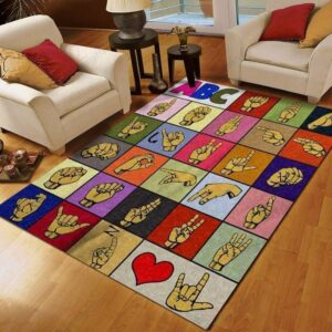 Alphabet Rug Sport Decor Gift Floor Decor Living Room Carpet Rug Area Rug - 70afea2577d8