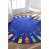 Alphabet Kids Round Carpet Floor Rug Living Room Bedroom Decor Round Area Rug Carpet