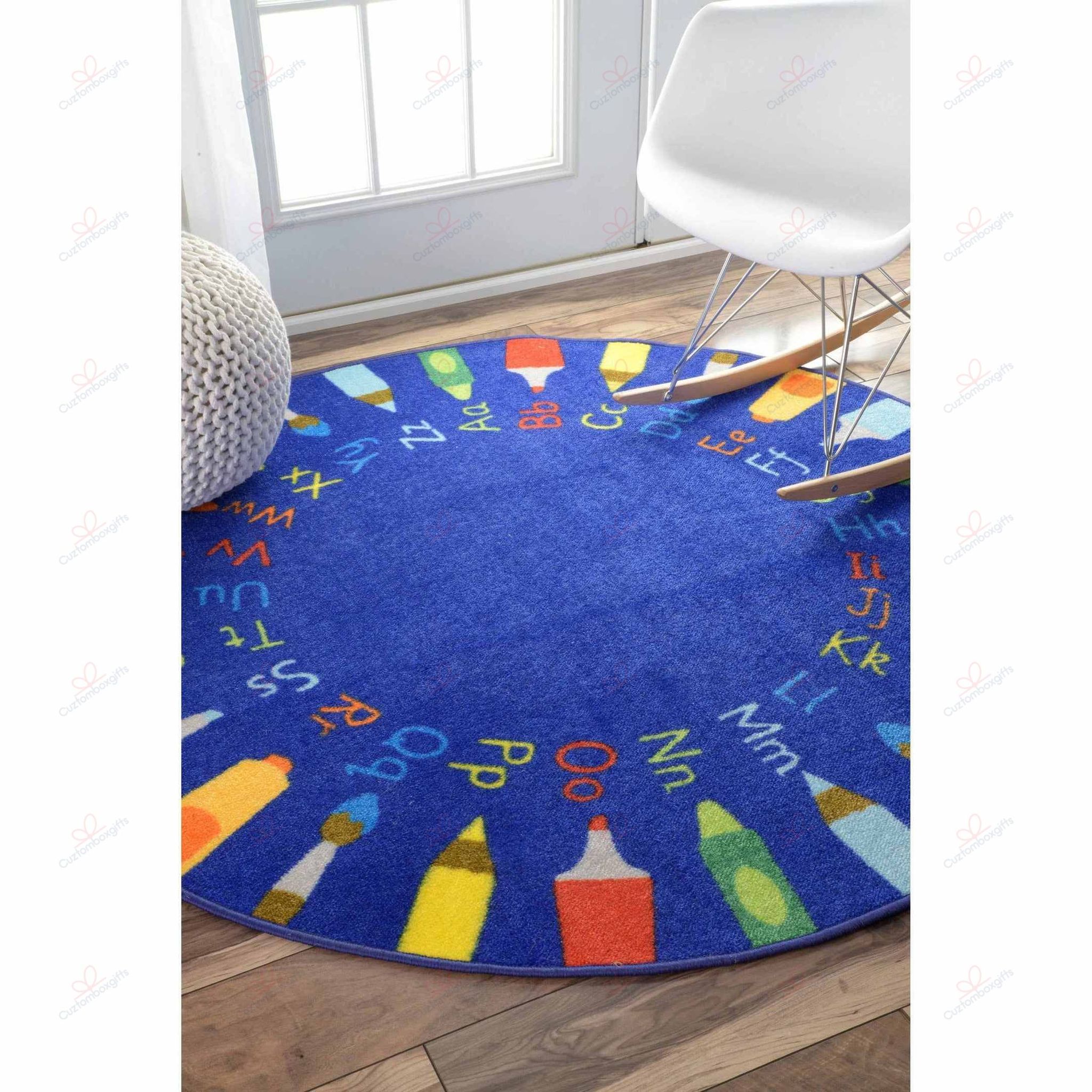Alphabet Kids Round Carpet Floor Rug Living Room Bedroom Decor Round Area Rug Carpet Alphabet Kids Round Carpet Floor Rug Living Room Bedroom Decor Round Area Rug Carpet