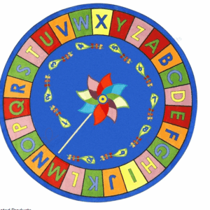 Alphabet Pinwheel Round Carpet Floor Rug Living Room Bedroom Decor Round Area Rug Carpet