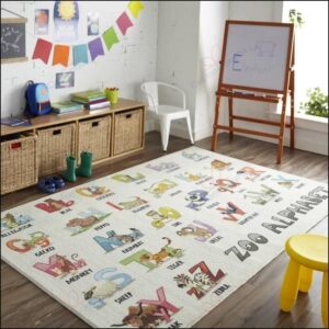Alphabet Zoo Rug Sport Decor Gift Floor Decor Living Room Carpet Rug Area Rug - f2a44d30658b