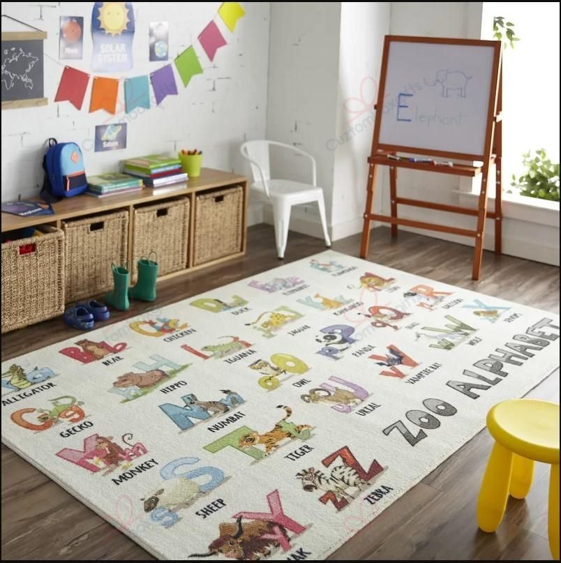 Alphabet Zoo Rug Sport Decor Gift Floor Decor Living Room Carpet Rug Area Rug - f2a44d30658b Alphabet Zoo Rug Sport Decor Gift Floor Decor Living Room Carpet Rug Area Rug - f2a44d30658b