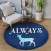 Always Deer Round Carpet Floor Rug Living Room Bedroom Decor Round Area Rug Carpet