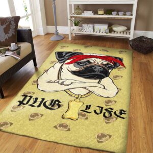 Amazing Life Of Cool Pug Rug Sport Decor Gift Floor Decor Living Room Carpet Rug Area Rug - f5e03a8c13d4