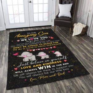 Amazing Son We Love You Rug Sport Decor Gift Floor Decor Living Room Carpet Rug Area Rug - 48fab69d6aa8
