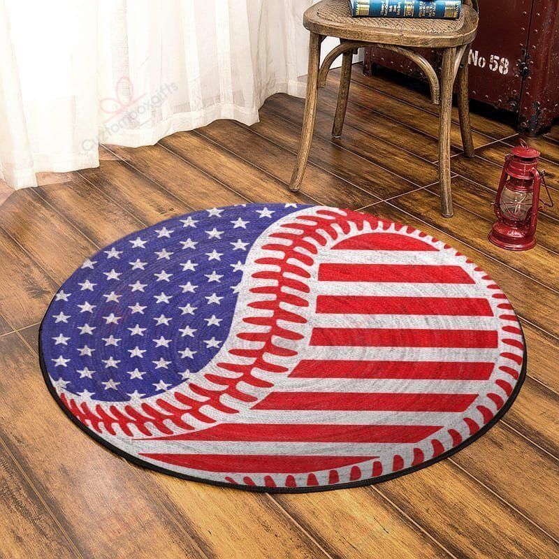 America Baseball Round Carpet Floor Rug Living Room Bedroom Decor Round Area Rug Carpet America Baseball Round Carpet Floor Rug Living Room Bedroom Decor Round Area Rug Carpet