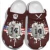 America Flag Baseball Vector Crocs Clog-14Th Baseball Shoes Crocbland Clog Birthday Gift For Men Husband Son