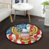 American Flag Eagle Round Carpet Floor Rug Living Room Bedroom Decor Round Area Rug Carpet