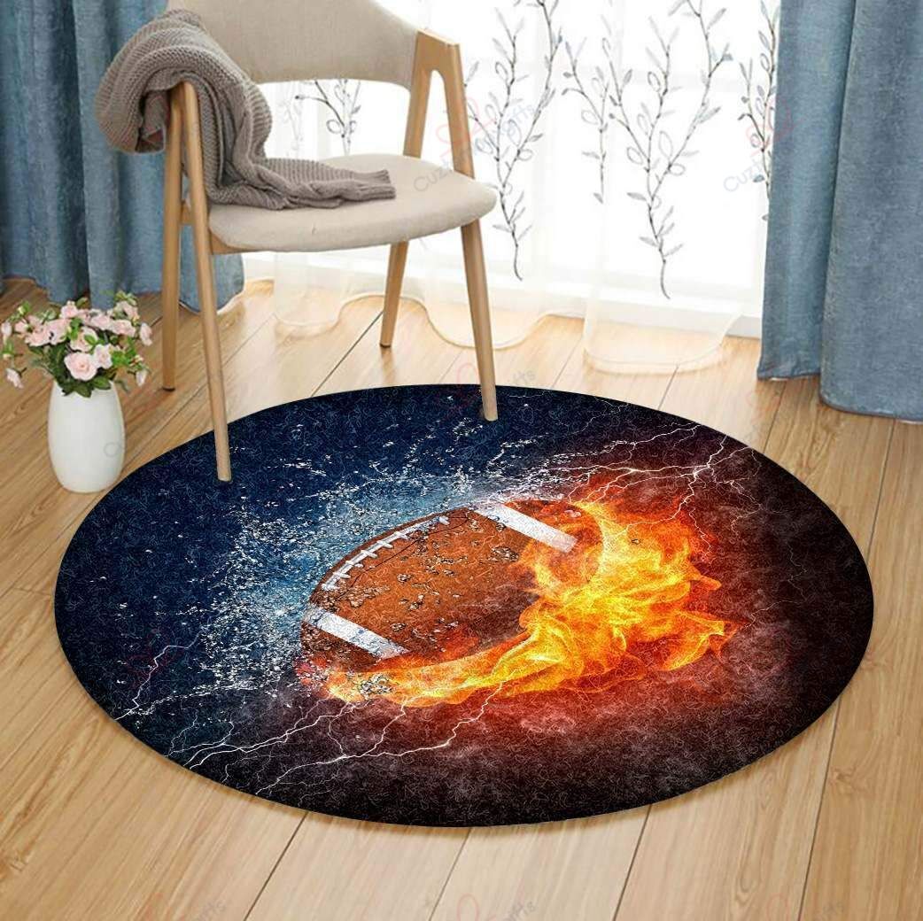 American Football Round Carpet Floor Rug Living Room Bedroom Decor Round Area Rug Carpet American Football Round Carpet Floor Rug Living Room Bedroom Decor Round Area Rug Carpet