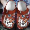 American Football Love Crocs Clog Clog Shoes