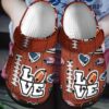American Football Love Crocs Crocband Clog Comfortable For Mens Womens Classic Clog Water Shoes