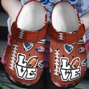 American Football Love Crocs Crocband Clog Comfortable For Mens Womens Classic Clog Water Shoes