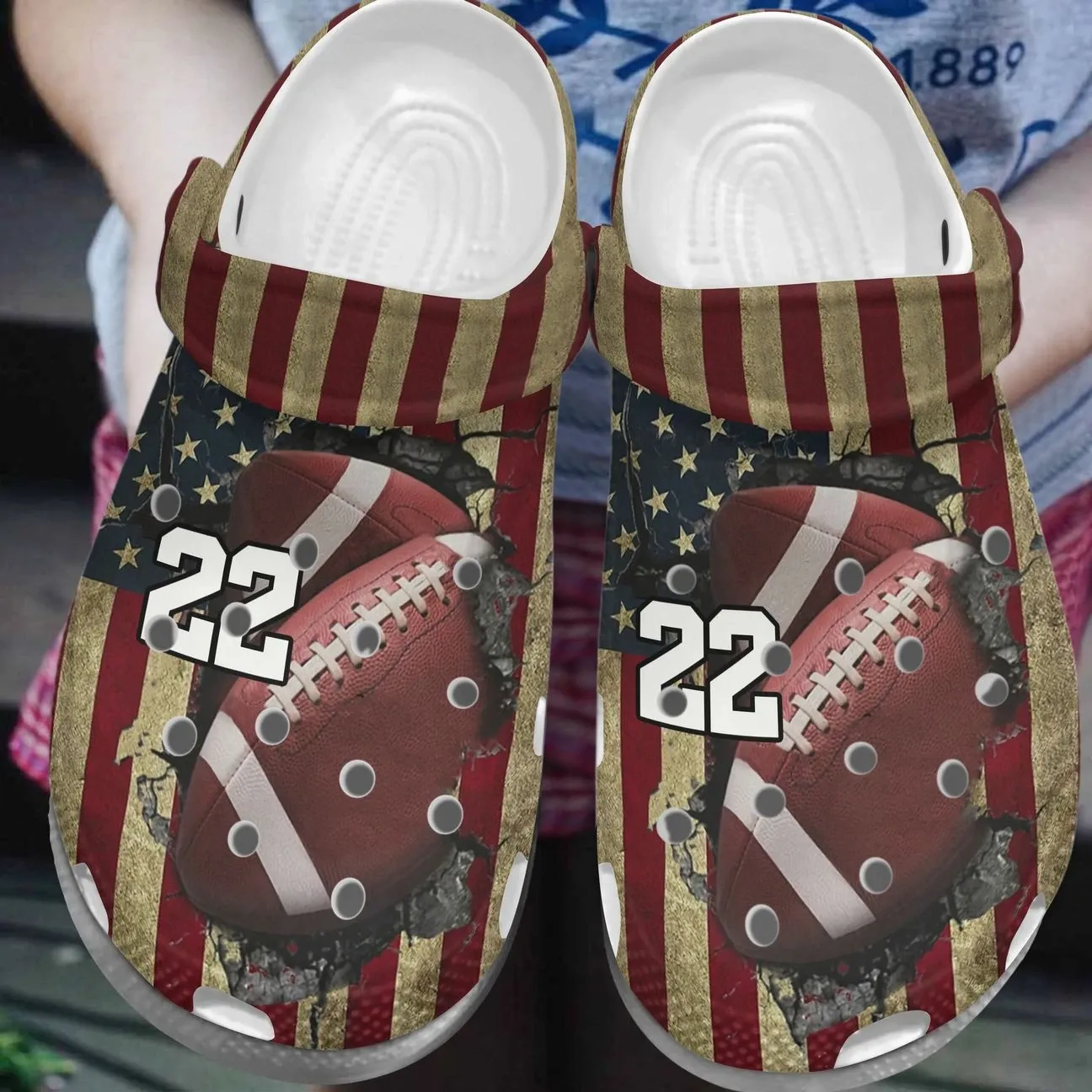 American Football Personalized Clog Custom Crocs Comfortablefashion Style Comfortable For Women Men Kid Print 3D American Football Personalized Clog Custom Crocs Comfortablefashion Style Comfortable For Women Men Kid Print 3D