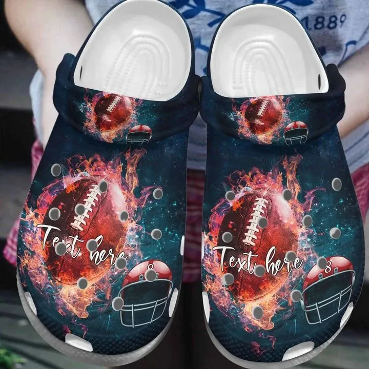 American Football Personalized Personalize Clog Custom Crocs Fashionstyle Comfortable For Women Men Kid Print 3D Fire American Football Personalized Personalize Clog Custom Crocs Fashionstyle Comfortable For Women Men Kid Print 3D Fire