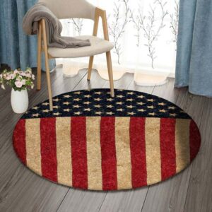 American Round Carpet Floor Rug Living Room Bedroom Decor Round Area Rug Carpet